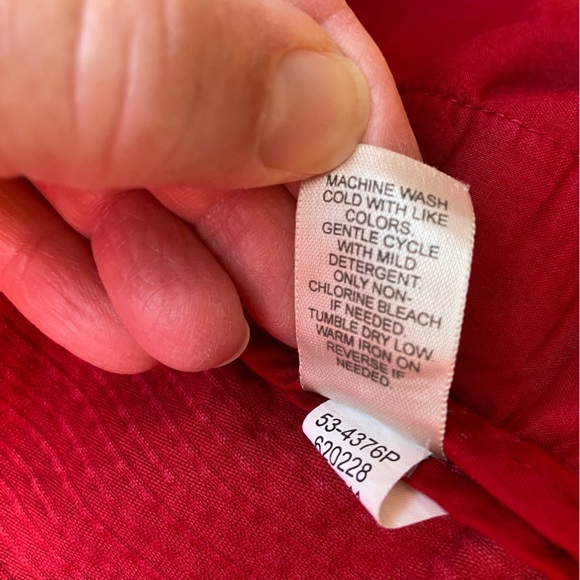 J. Jill Red Corduroy Jacket with Velvet Trim | Women's Sz LP - Picture 8 of 12